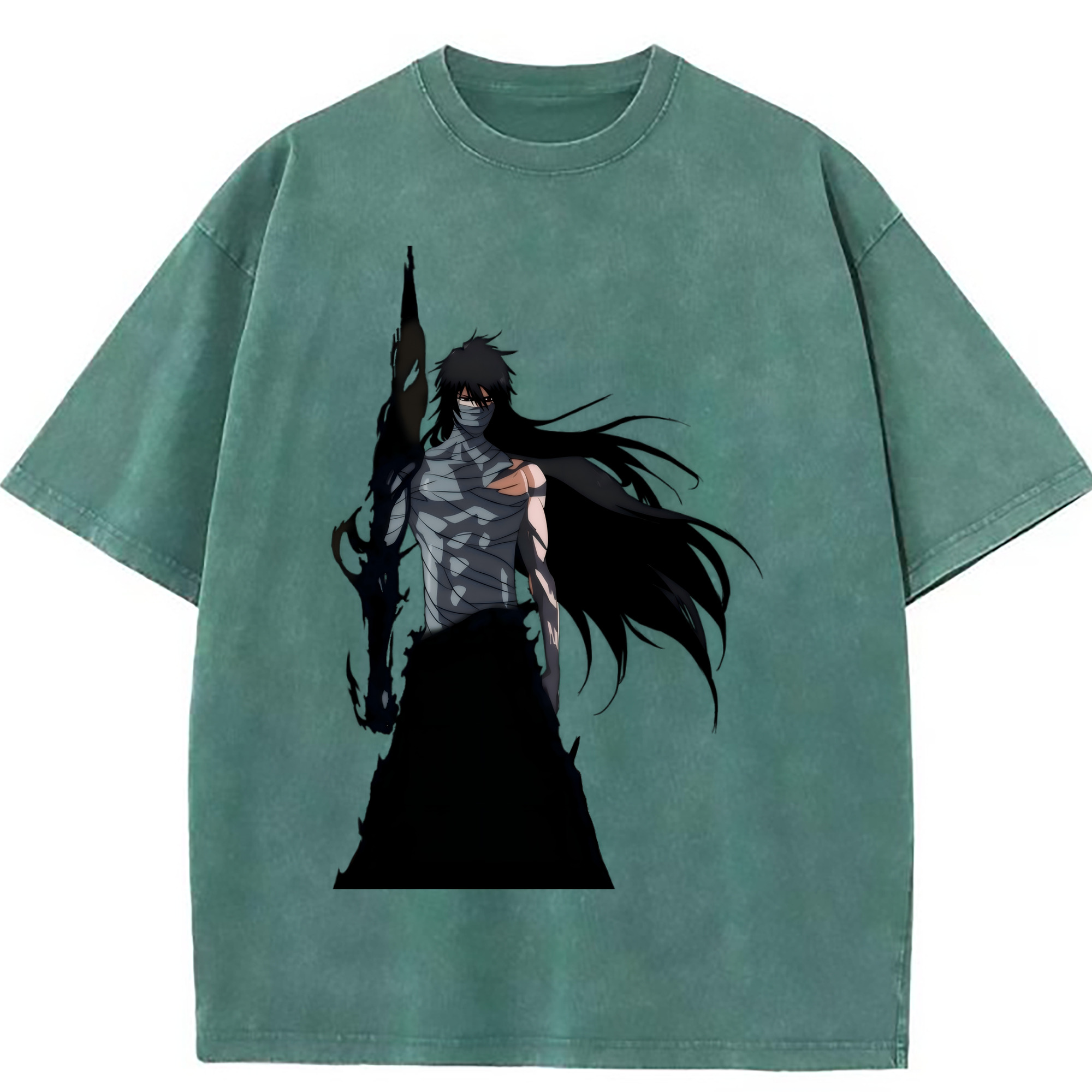 （画像用） ブリーチ 黒崎一護（くろさき いちご）BLEACH Kurosaki Ichigo 綿100% ヴィンテージ風 半袖Tシャツ（フロントプリント）